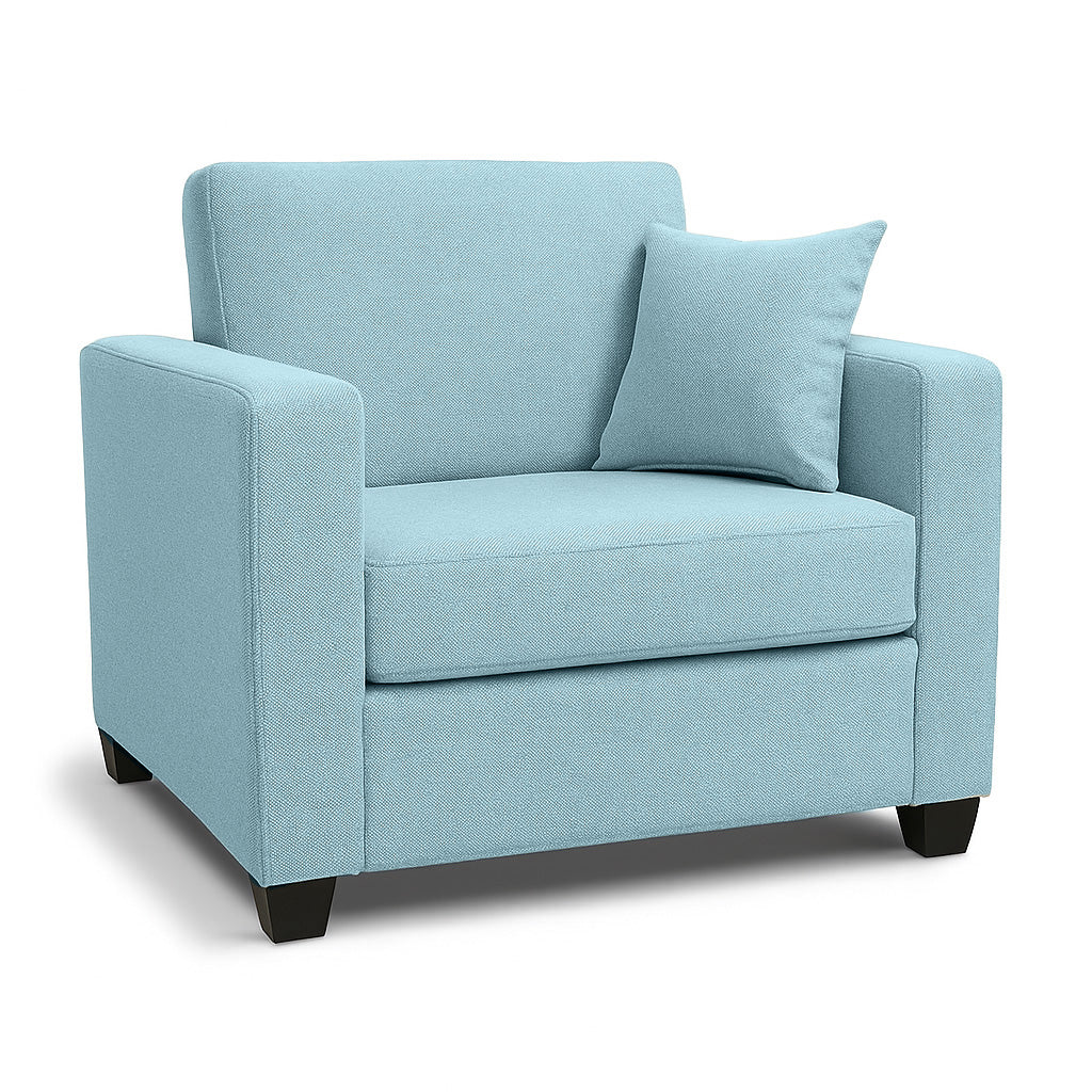 Bella Fabric Armchair-Chambray