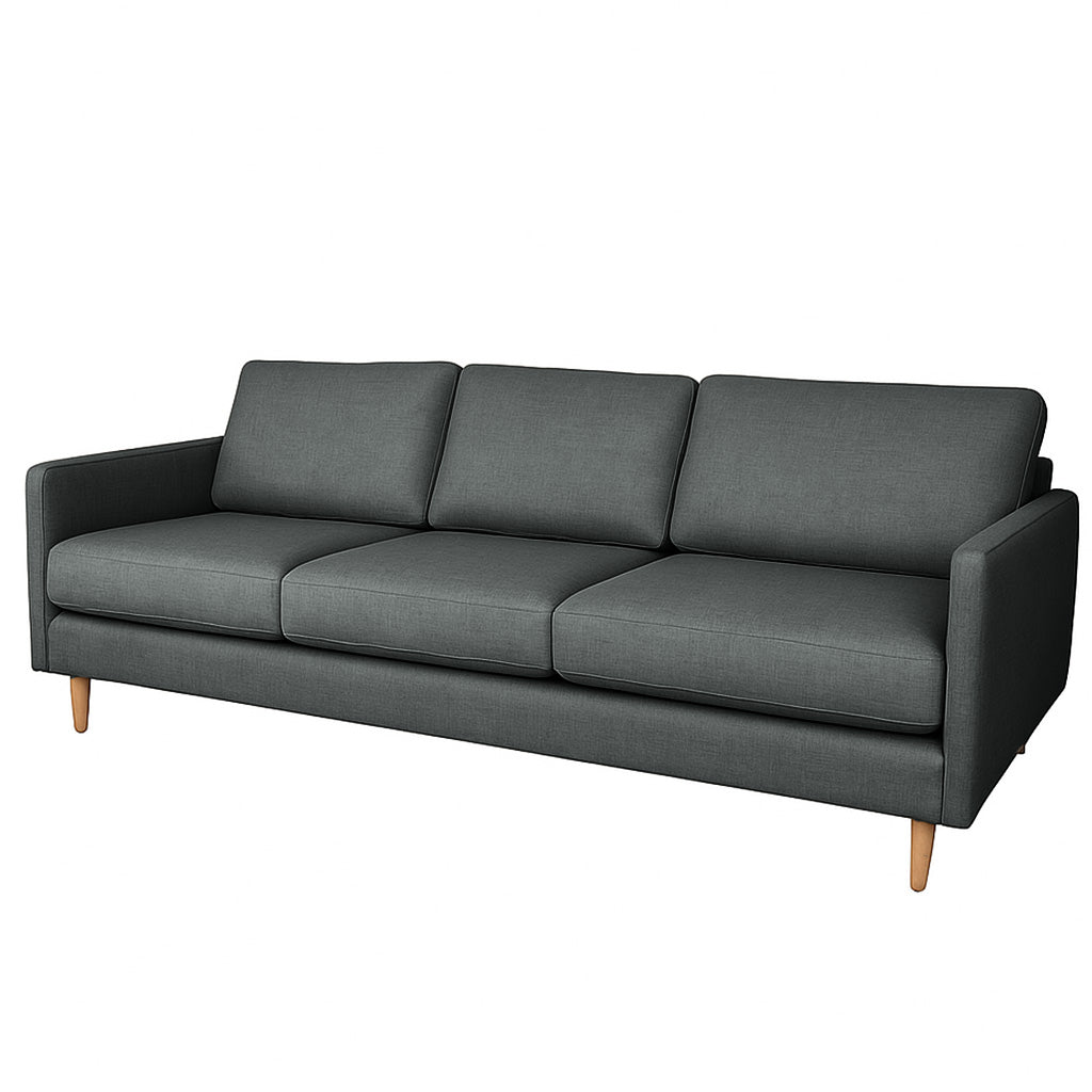 Mildura 3.5 Seater Fabric Sofa-Stone