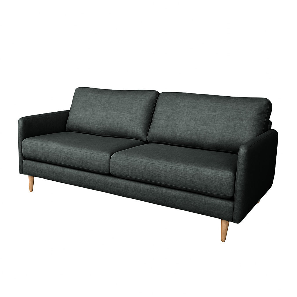 Mildura 3 Seater Fabric Sofa-Stone