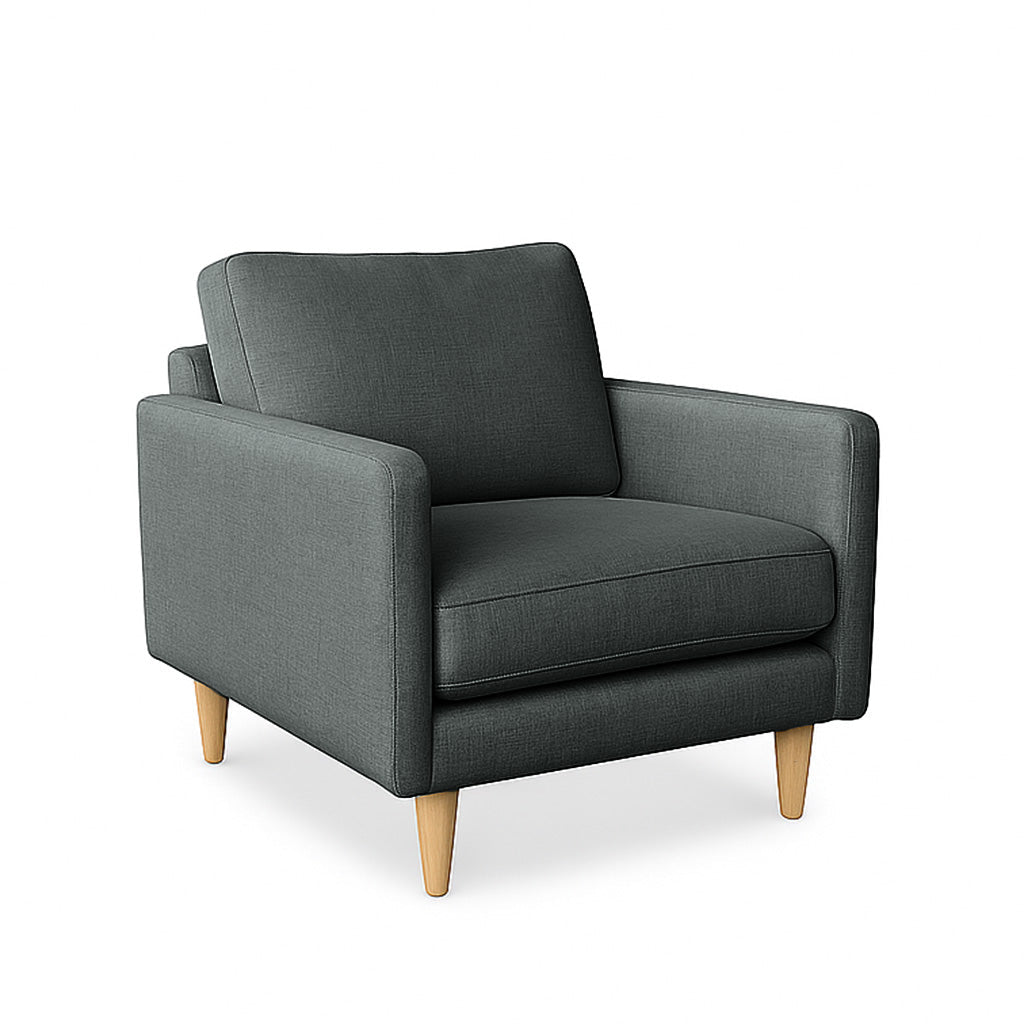 Mildura Fabric Armchair-Stone