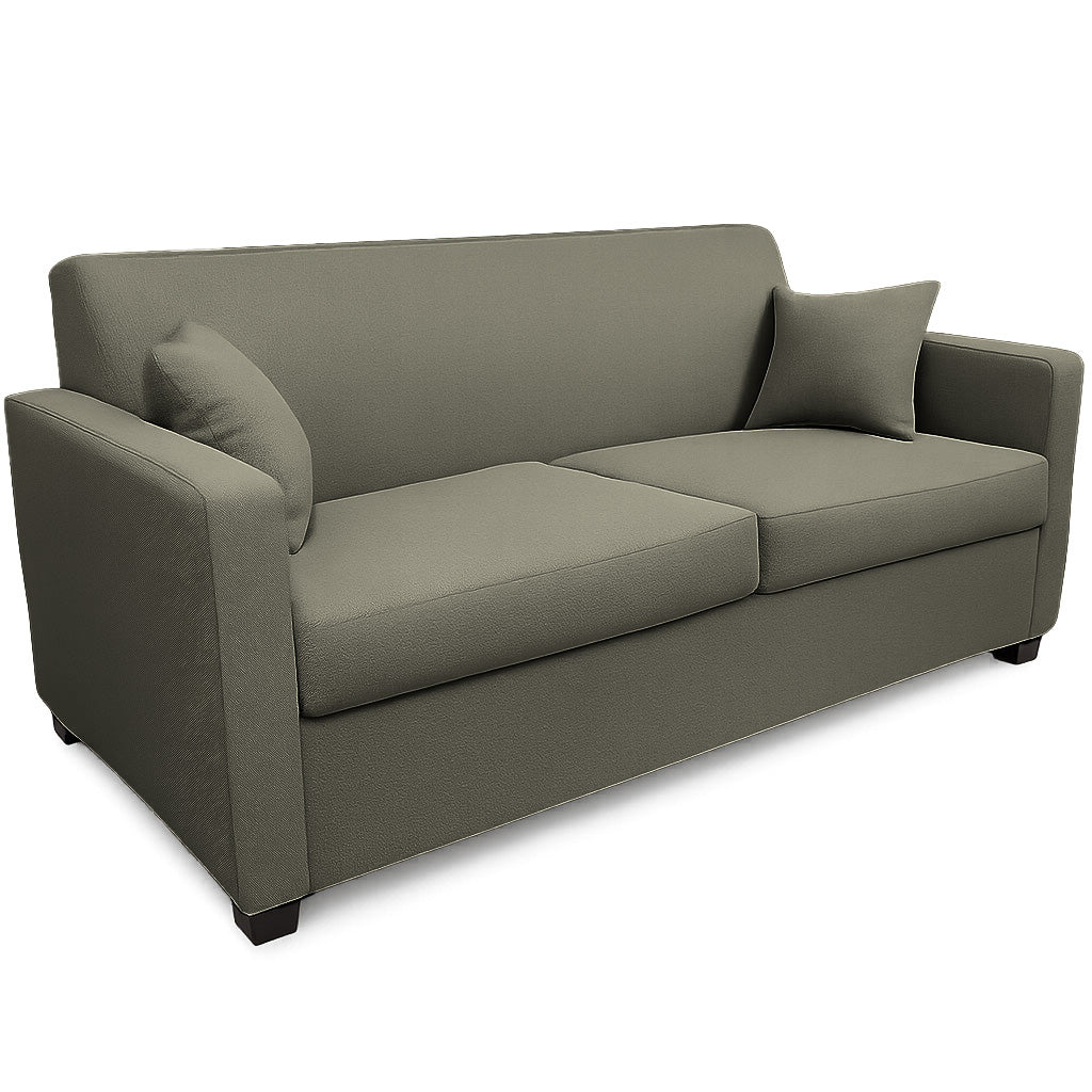 Bella 2.5 Seater Double Fabric Sofa Bed-Innerspring with 4 inch Mattress in Ash