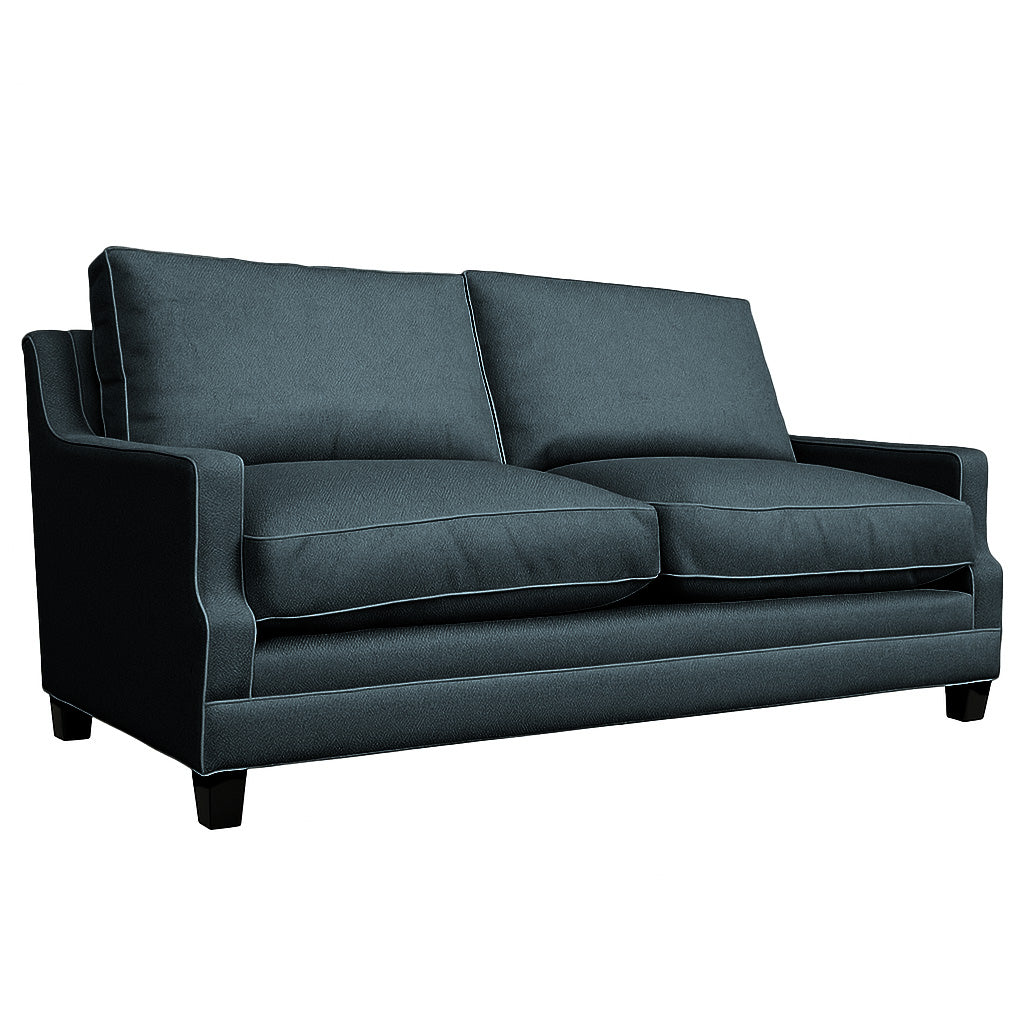 Courtney 3 Seater Fabric Sofa-Navy