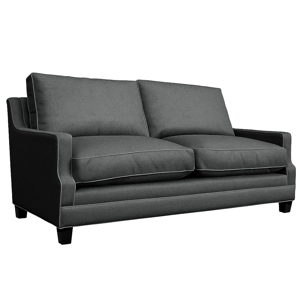 Courtney 3 Seater Fabric Sofa-Charcoal