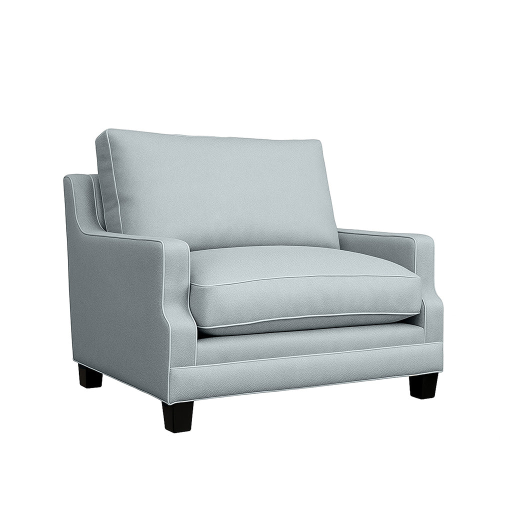 Courtney 1.5 Seater Fabric Armchair-Sky