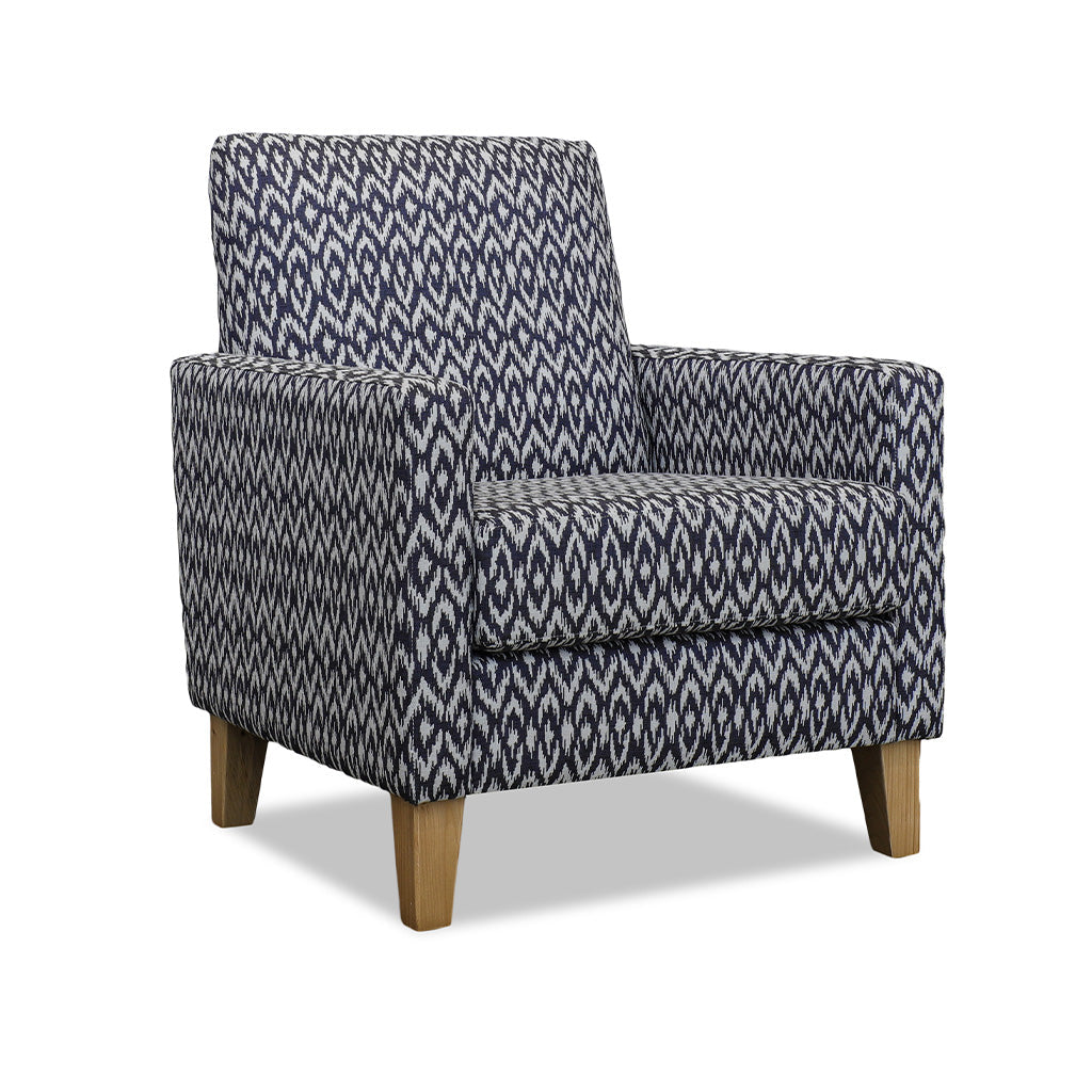 Casper Fabric Armchair-Navy