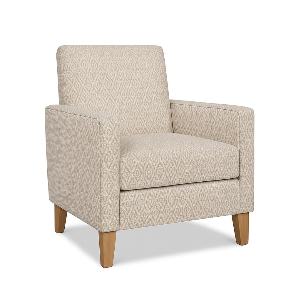 Casper Fabric Armchair-Alabaster