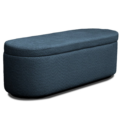 Byron Fabric Storage Ottoman-Sapphire