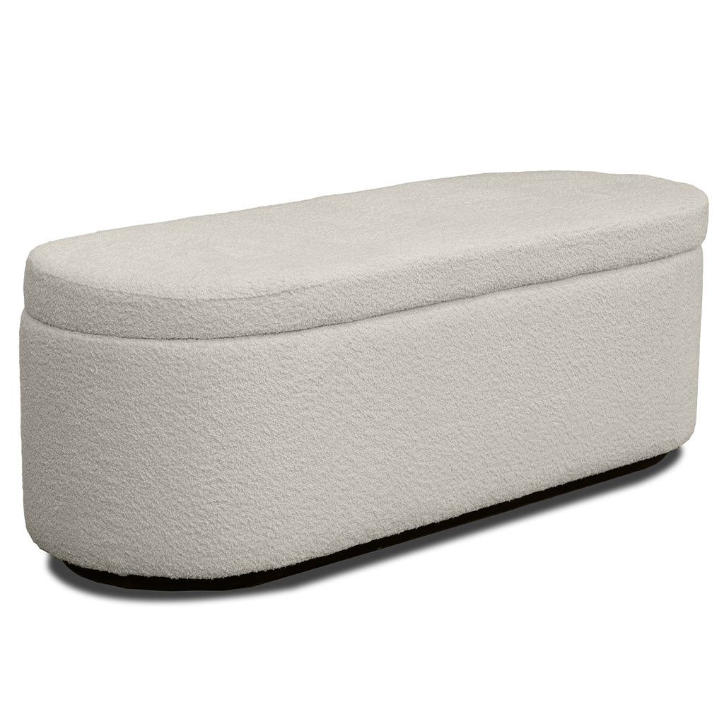 Byron Fabric Storage Ottoman-Platinum