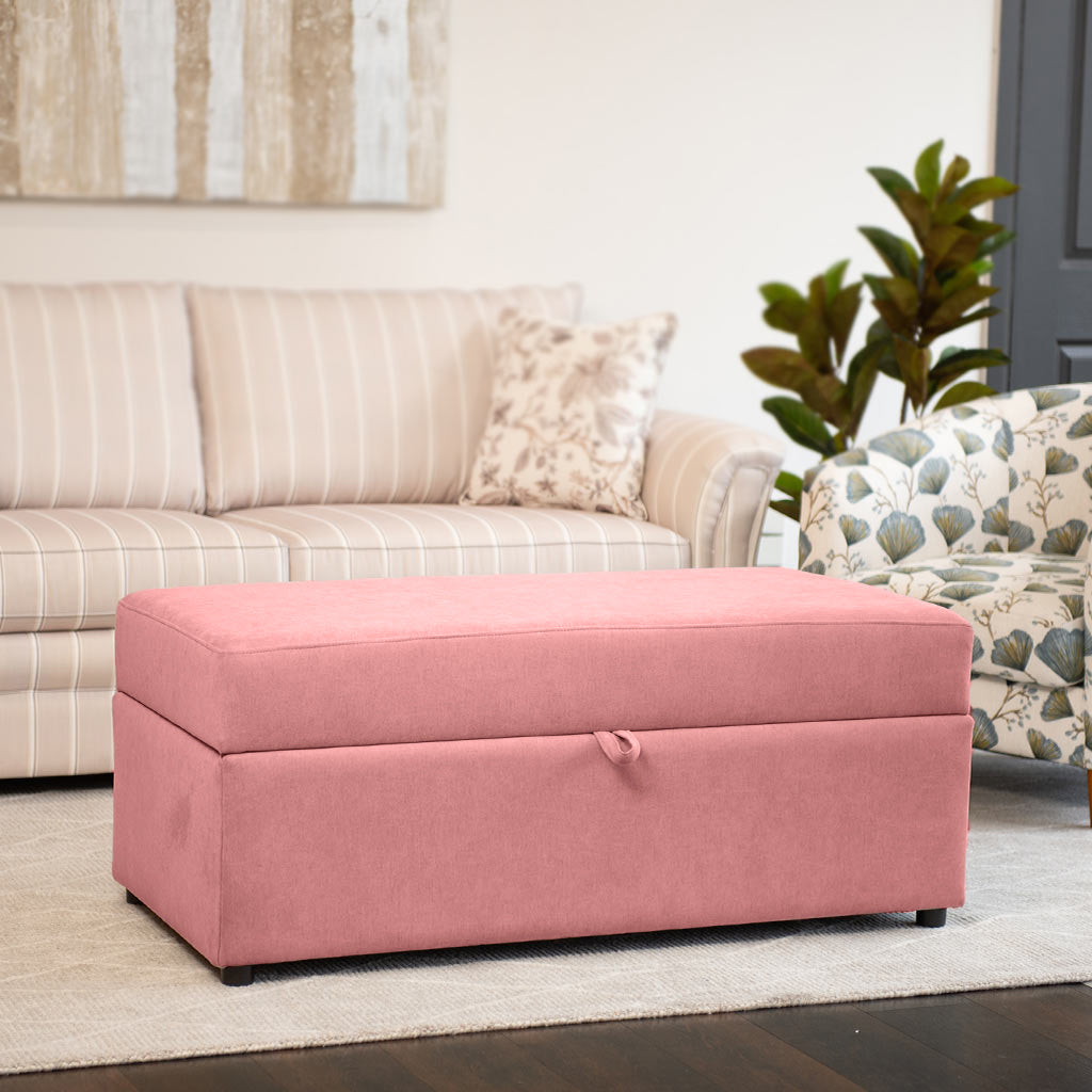 Storage Ottoman-Coral