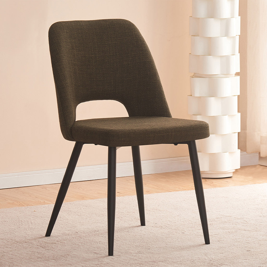 Zara Dining Chair-Olive with Black Legs
