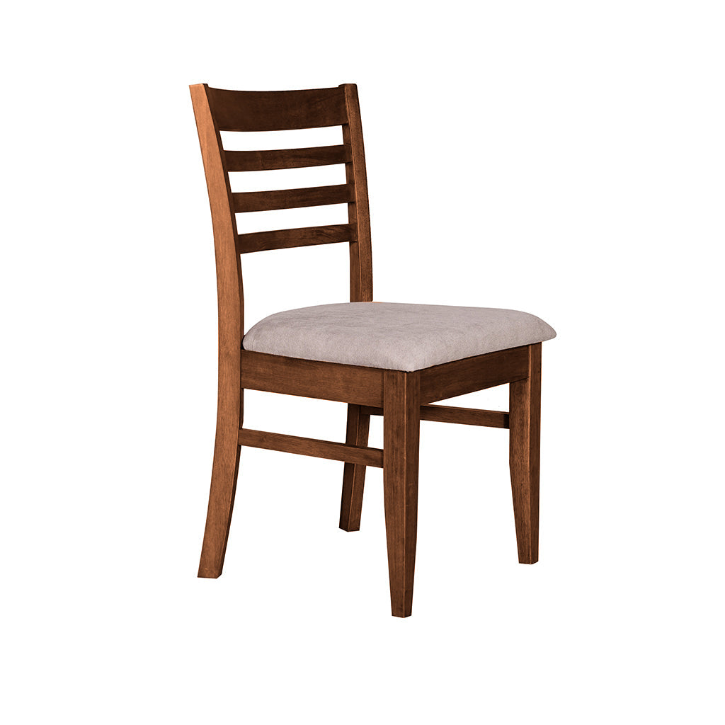 Jade Dining Chair-Antique Maple with Dove Fabric Seat