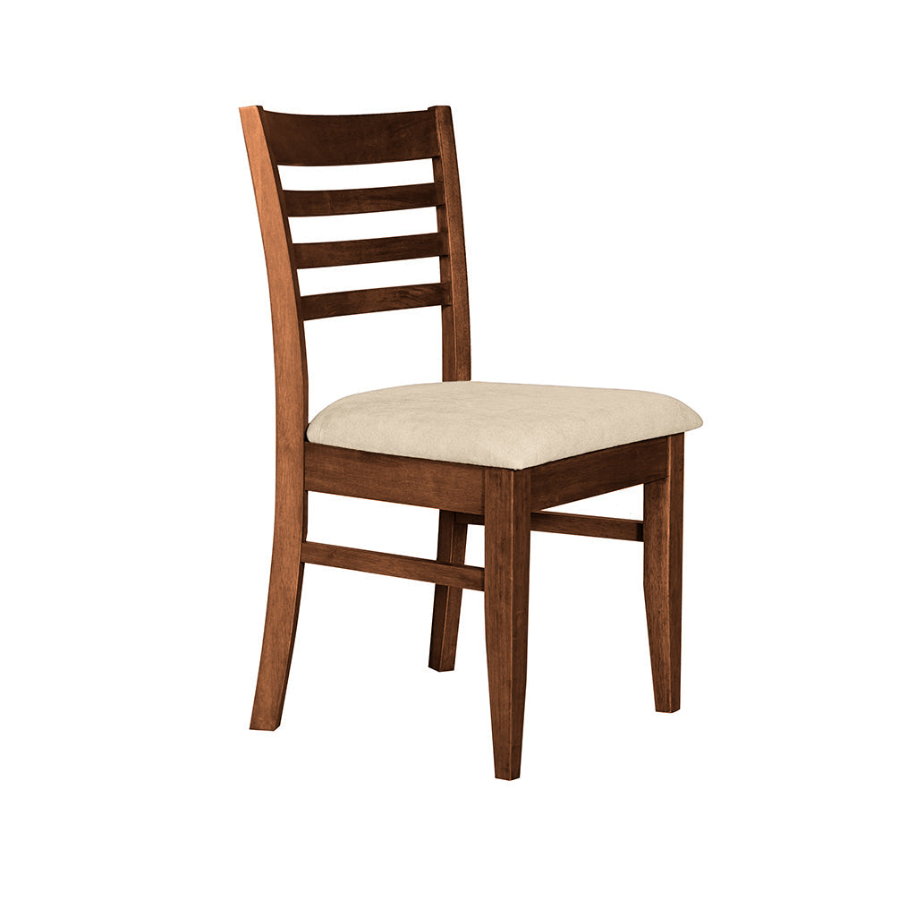Jade Dining Chair-Antique Maple with Calico Fabric Seat