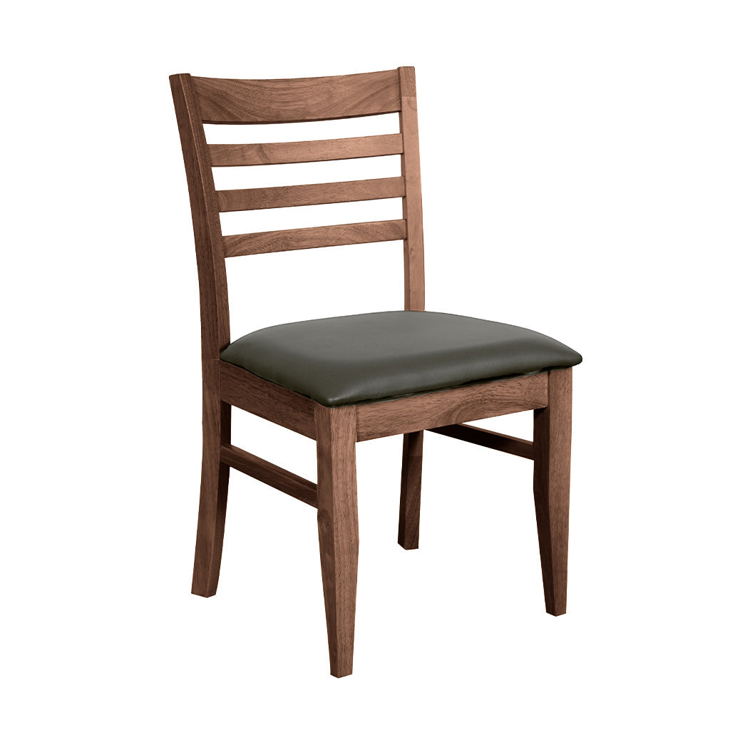 Jade Dining Chair-Light Walnut with Carbon PU Seat