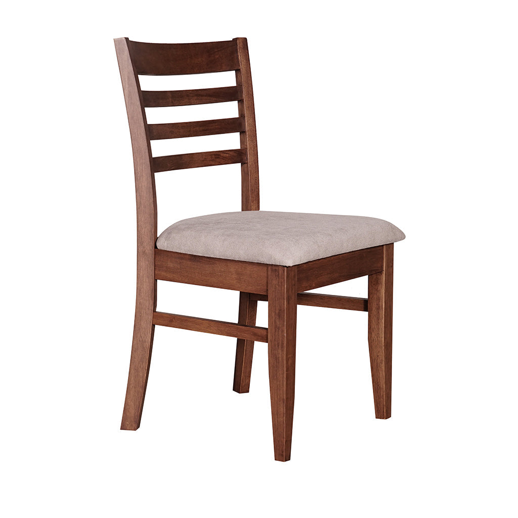 Jade Dining Chair-Light Walnut with Dove Fabric Seat
