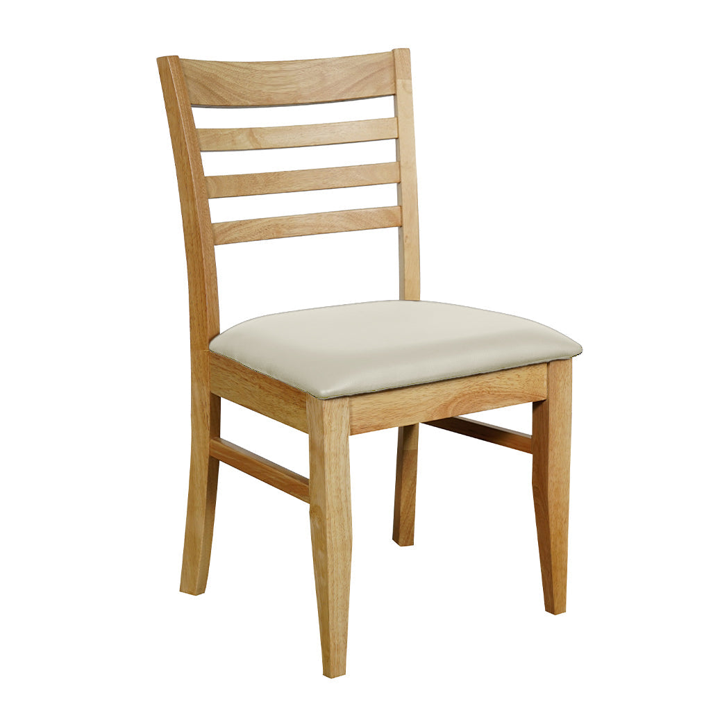 Jade Dining Chair-Natural with Clay PU Seat