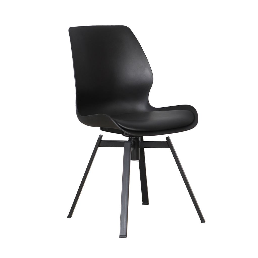 Leisure Swivel Dining Chair-Black