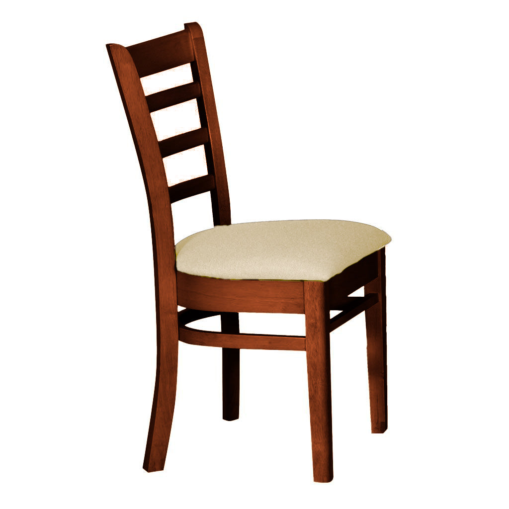 Mustang Dining Chair-Antique Maple with Calico Fabric Seat
