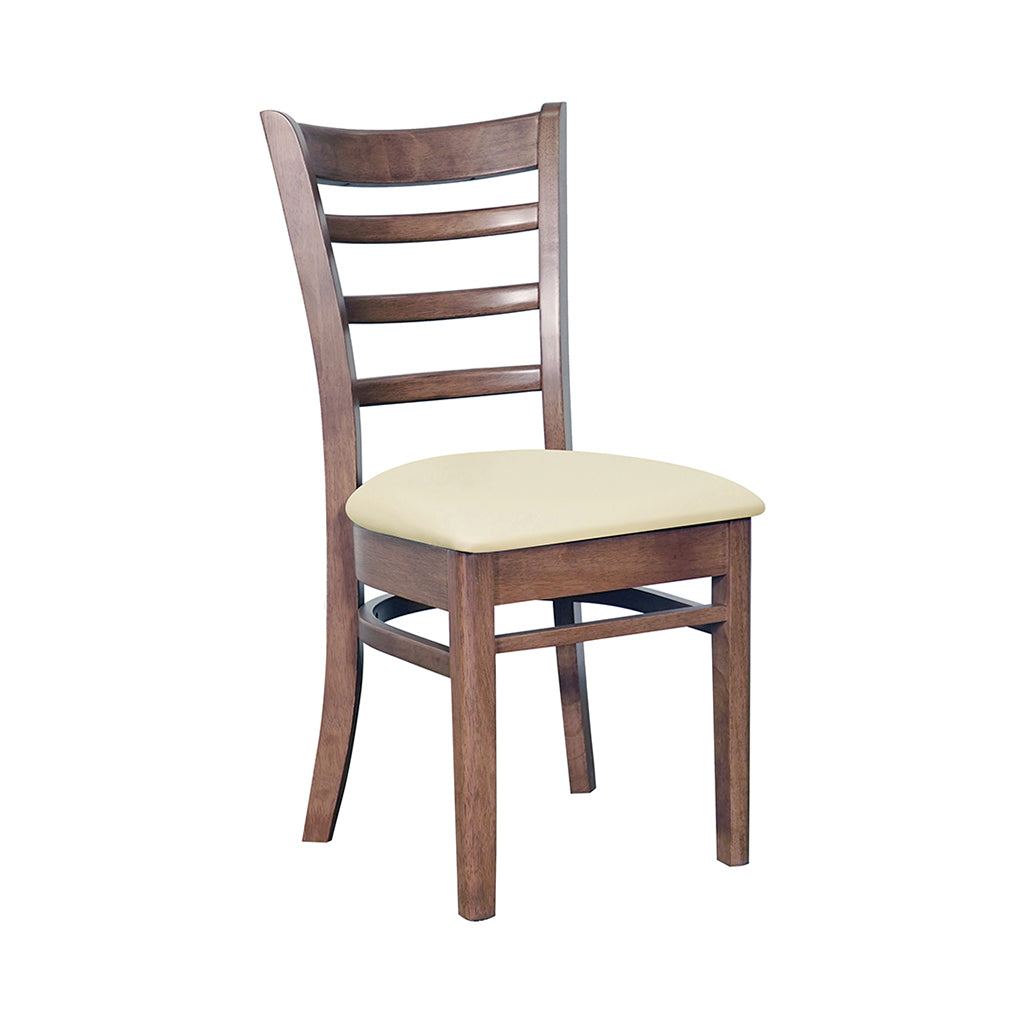 Mustang Dining Chair-Light Walnut with Clay PU Seat