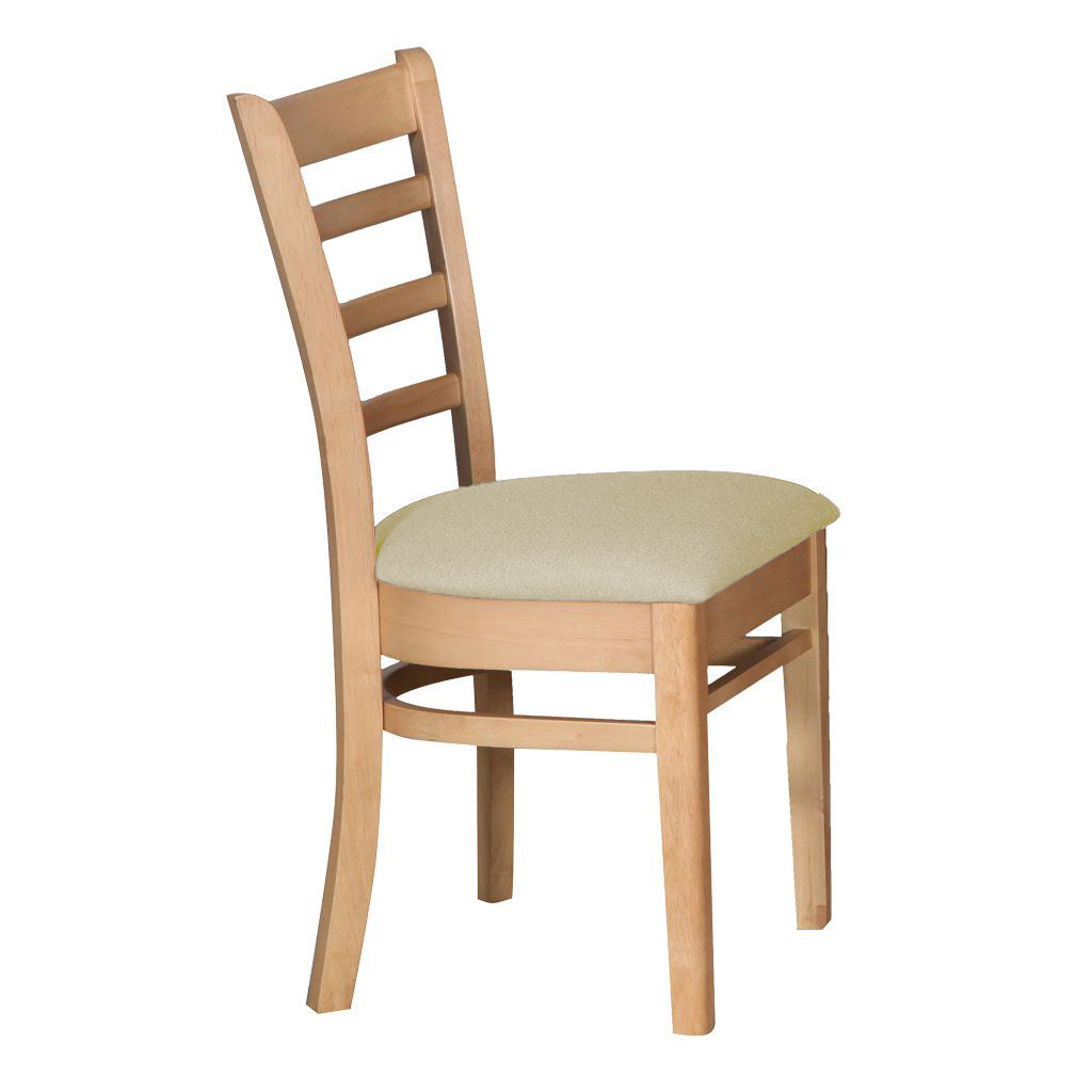 Mustang Dining Chair-Natural with Calico Fabric Seat