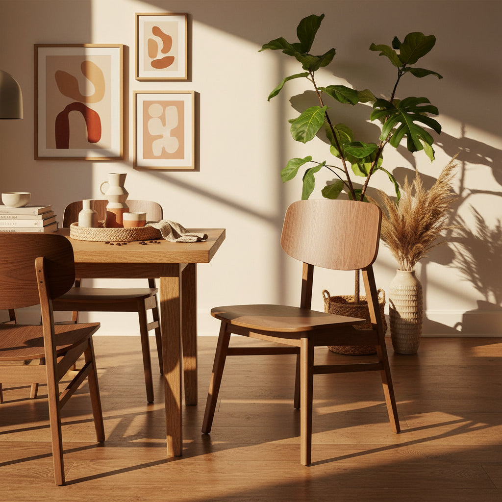 Bergen Dining Chair-Light Walnut