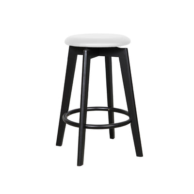 Sandown Bar Stool-Black with White Veneer Seat