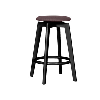 Sandown Bar Stool-Black with Espresso Fabric Seat