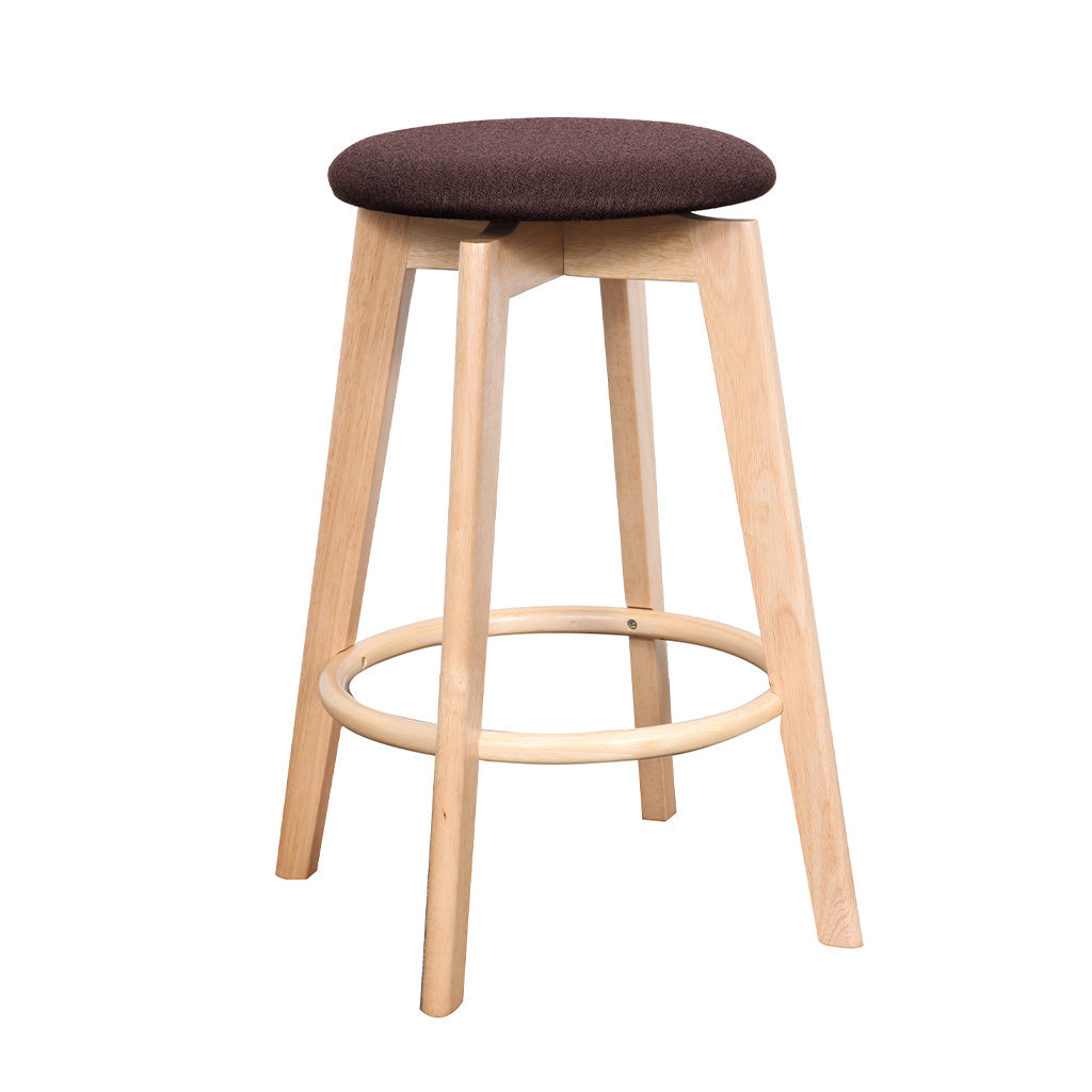 Sandown Bar Stool-Natural with Light Walnut Veneer Seat