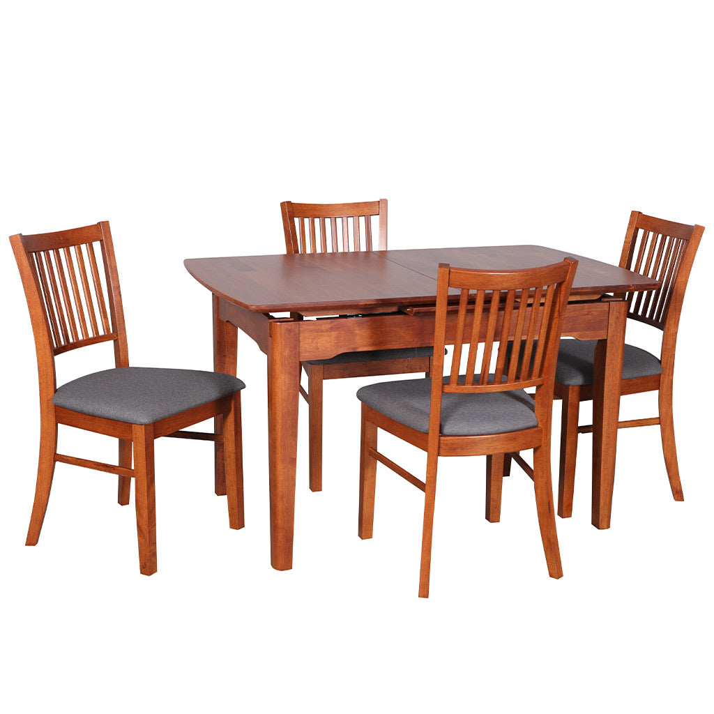 Ascot Auto Extension Dining Table 1300 Ext to1625-Antique Maple