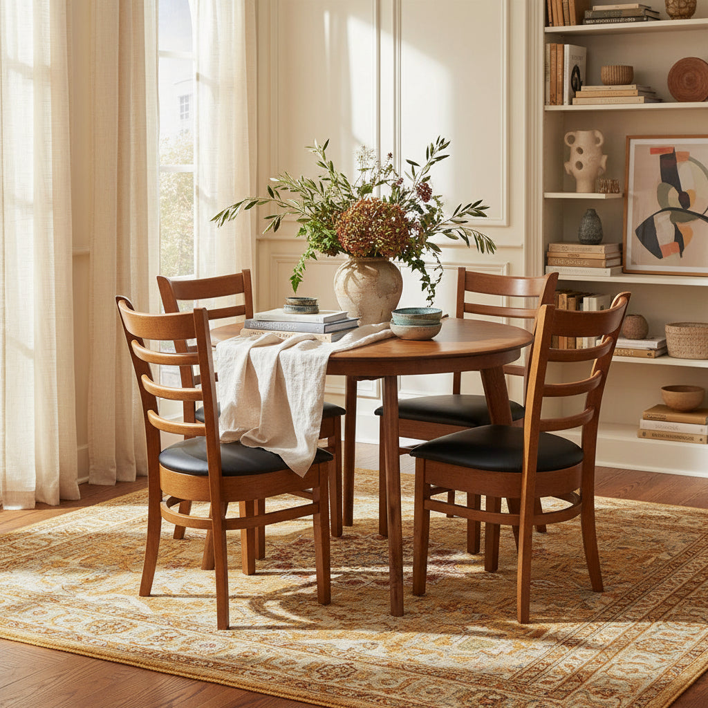 Belmont Round Extension Dining Table 1050 Ext to1380