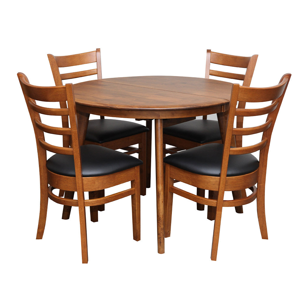 Belmont Round Extension Dining Table 1050 Ext to1380-Antique Maple