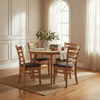 Belmont Round Extension Dining Table 1050 Ext to1380-Natural hover image