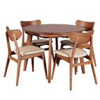 Belmont Round Extension Dining Table 1050 Ext to1380-Light Walnut