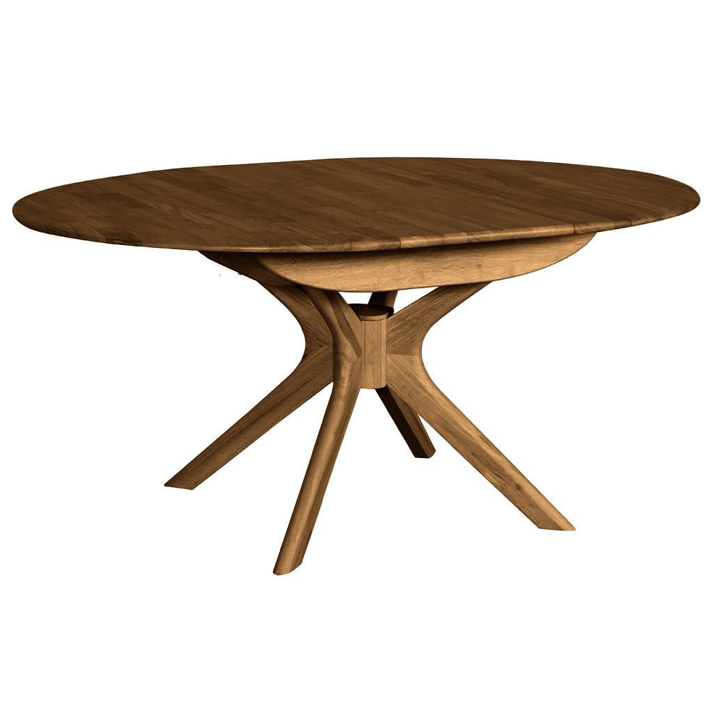 York Round Dining Table 1200 Dia-Light Walnut
