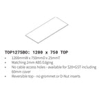 Barrel Oak Straight Top Only 1200x750 TOP1275BO