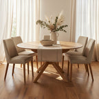 York Extension Dining Table 1200 Ext to1600-Natural