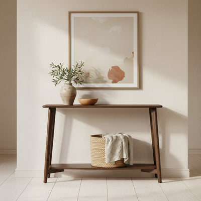 York 1200 Console Table-Light Walnut hover image