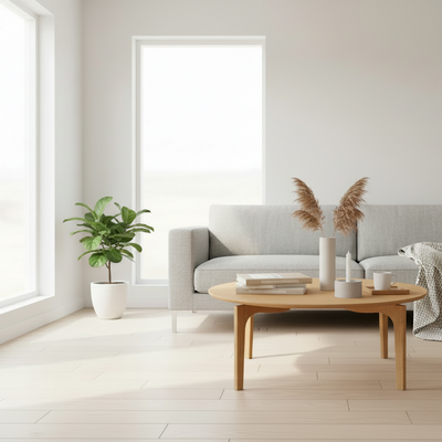 Nordic 1000 Dia Round Coffee Table-Natural hover image