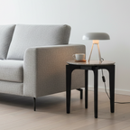 Nordic 500 Dia Round Lamp Table-Black