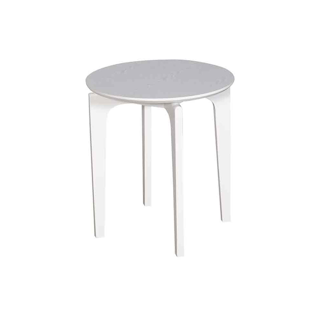 Nordic 500 Dia Round Lamp Table-White