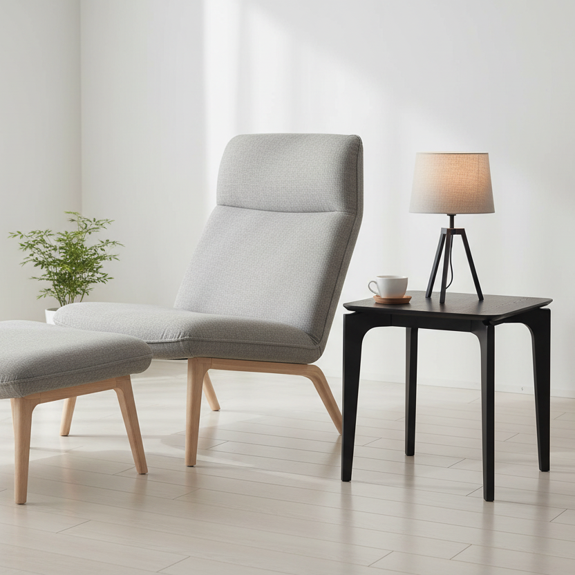 Nordic Lamp Table-Black