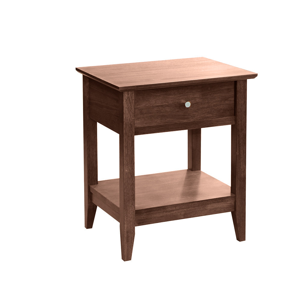 Quadrat Bedside Table-Light Walnut