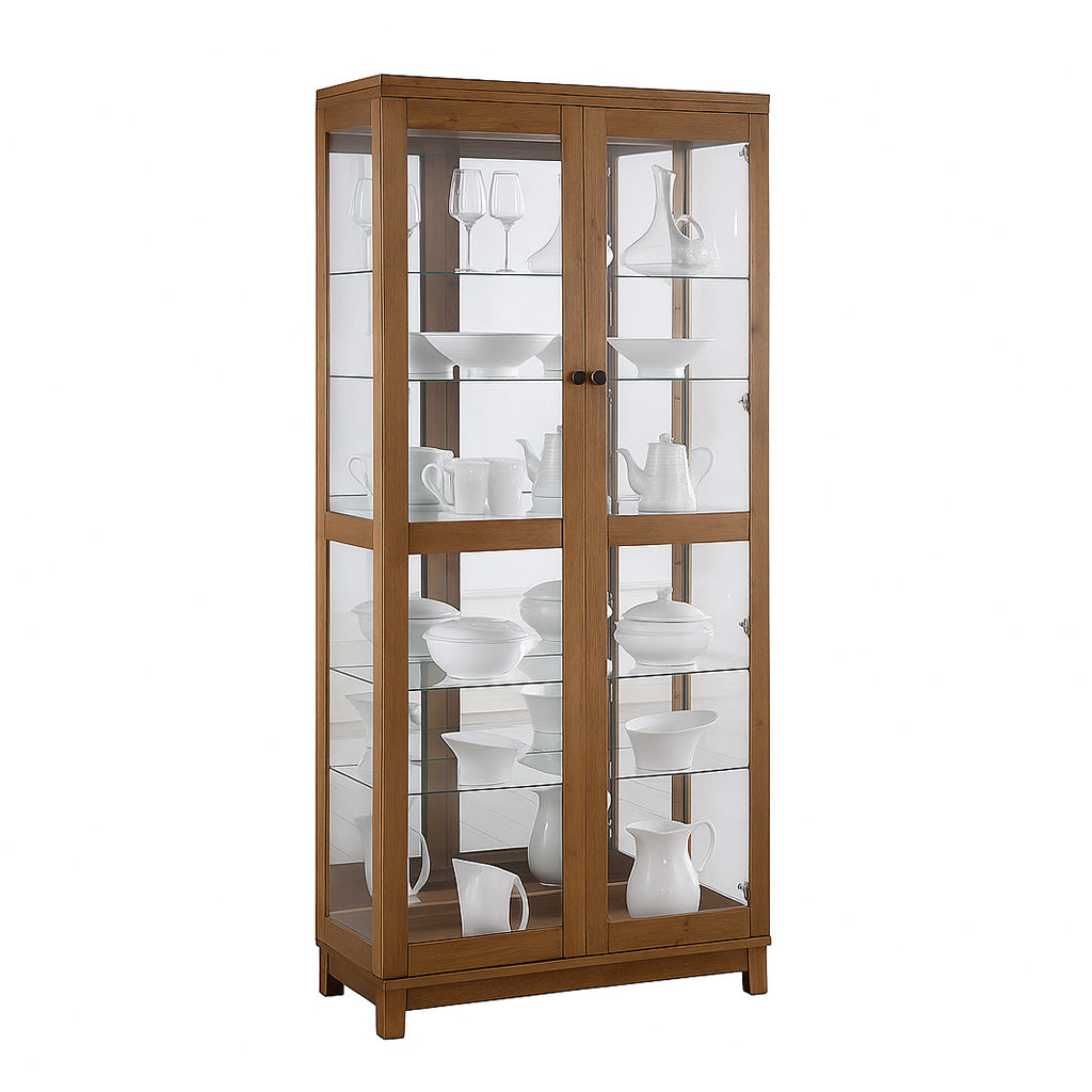 Esperance Display Cabinet-Rustic Walnut
