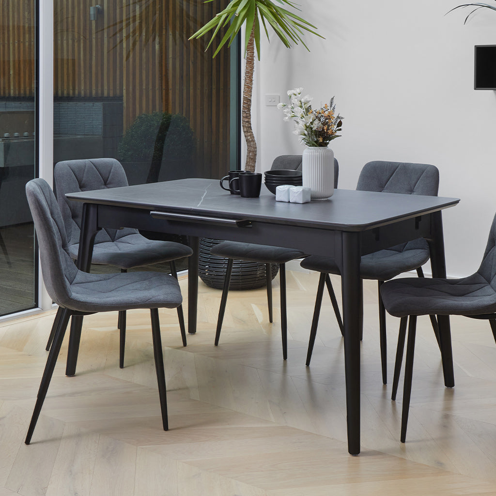 Nikita Extension Dining Table 1400 EXT to 1800-Bulgarian Grey