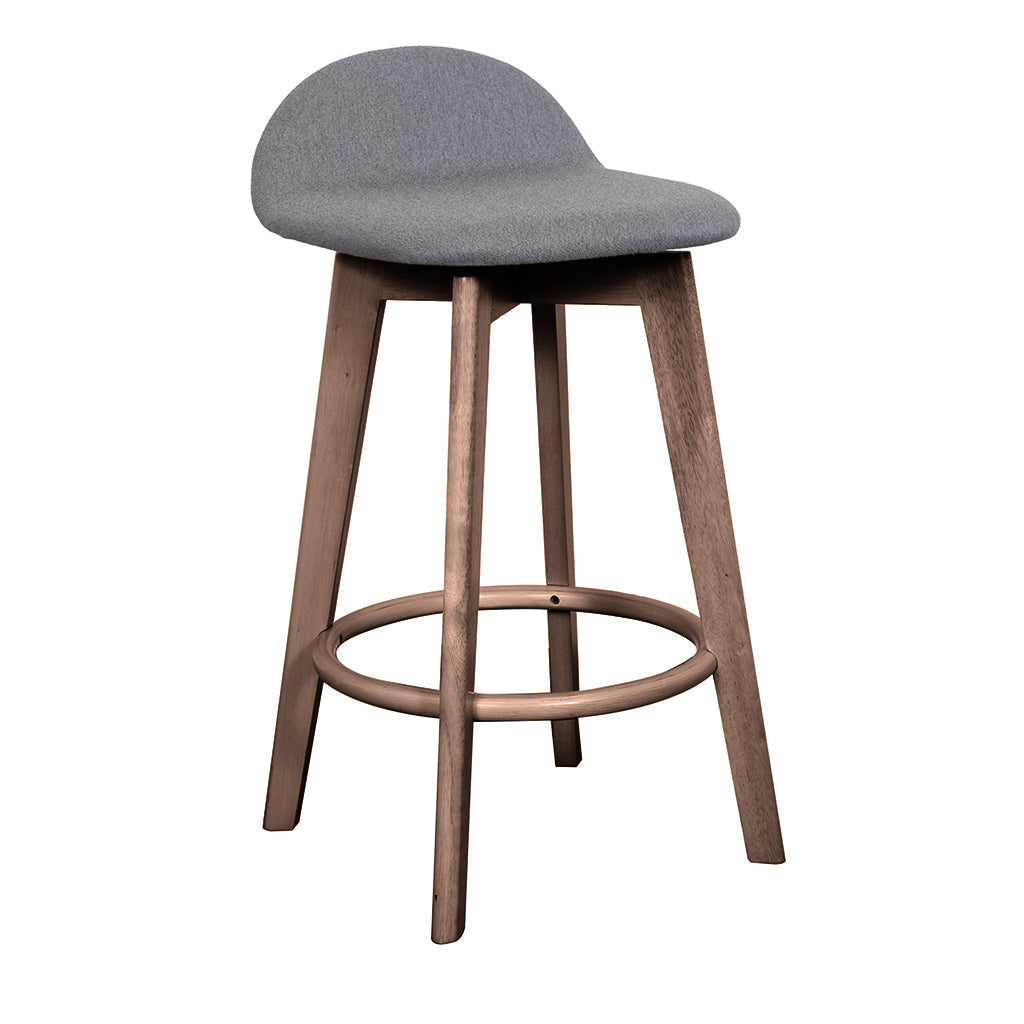 Caulfield Bar Stool-Light Walnut with Espresso Fabric Seat