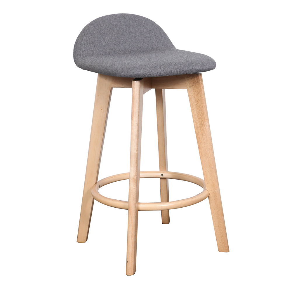 Caulfield Bar Stool-Natural with Espresso Fabric Seat