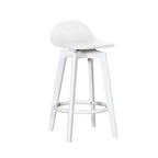 Caulfield Bar Stool-White with White Veneer Timber Seat