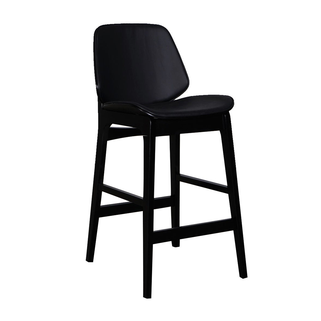 Lisbon Bar Chair-Black with Black PU