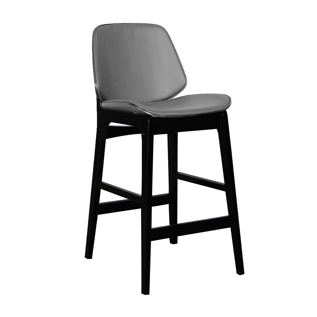 Lisbon Bar Chair-Black with Charcoal PU