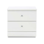 Leo 2 Drawer Bedside-White