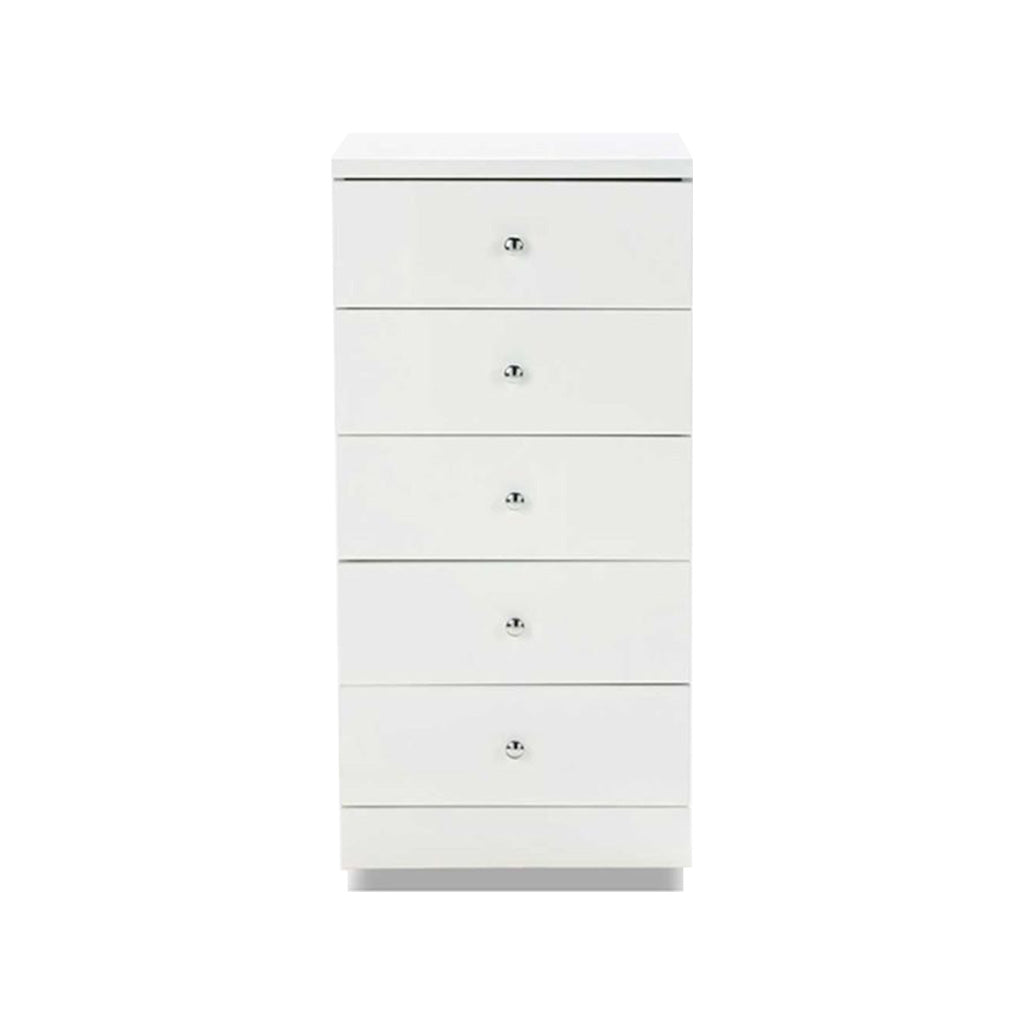 Leo 5 Drawer Chest-White